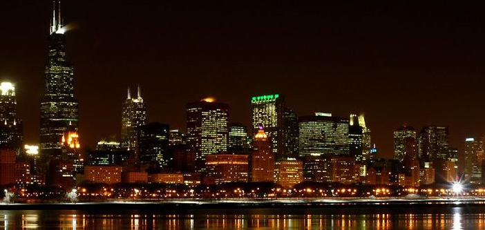 Chicago night skyline